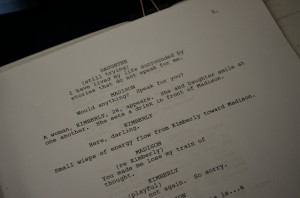 Script page photo RhaeAnna Flanigan